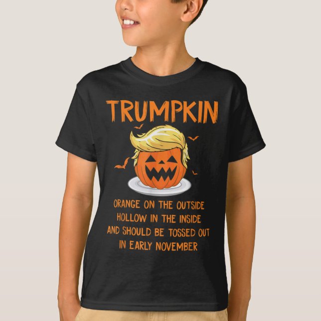 Trumpkin Orange On The Outside Anti-trump Hallowee T-Shirt (Front)