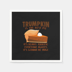 Trumpkin Pie Funny Thanksgiving Party Holiday Napkin