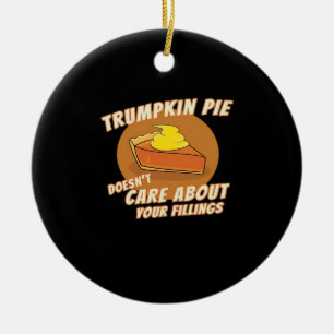 Trumpkin Pie Make Halloween Great Again Trumpkin P Ceramic Tree Decoration
