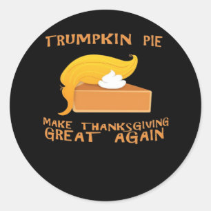 Trumpkin Pie Thanksgiving Classic Round Sticker