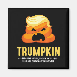 Trumpkin Poop Funny Anti- Halloween Magnet