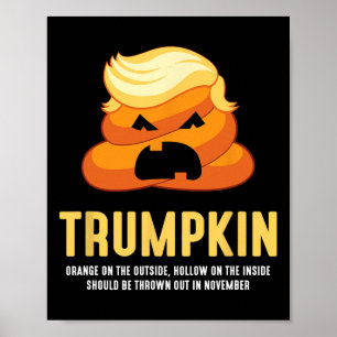 Trumpkin Poop Funny Anti-trump Halloween  Poster