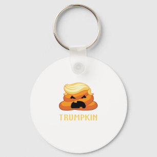 Trumpkin Poop Funny Halloween Key Ring