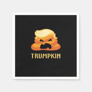 Trumpkin Poop Funny Halloween Napkin