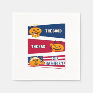 Trumpkin President Halloween Napkin