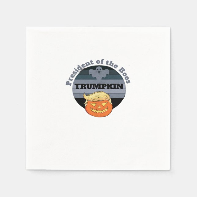 Trumpkin, President Of The Boos Halloween Napkin (Front)