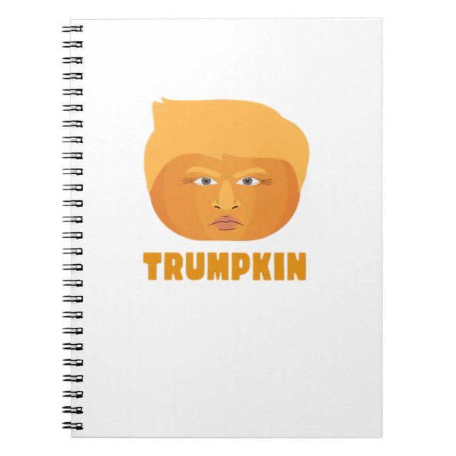Trumpkin Pumpkin Funny Halloween Design Classic Notebook (Front)