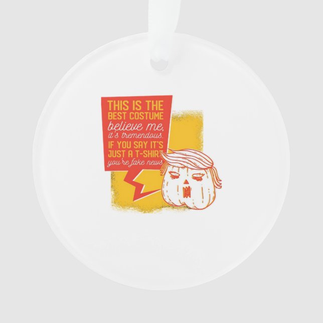 Trumpkin Pumpkin Funny Halloween Quote Ornament (Front)