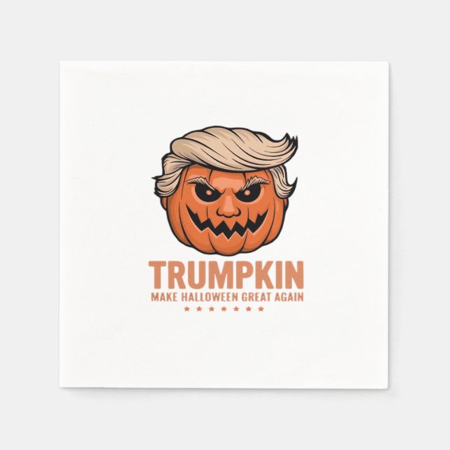 Trumpkin Pumpkin, Halloween Classic Napkin (Front)