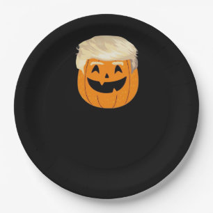 Trumpkin Pumpkin Halloween Classic Paper Plate