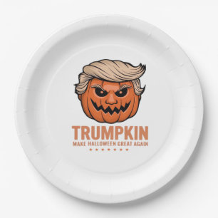 Trumpkin Pumpkin, Halloween Classic Paper Plate