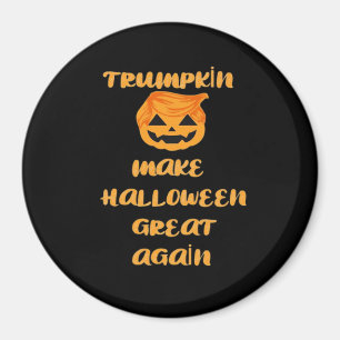 Trumpkin Pumpkin Halloween Design – Funny Autumn Q Magnet