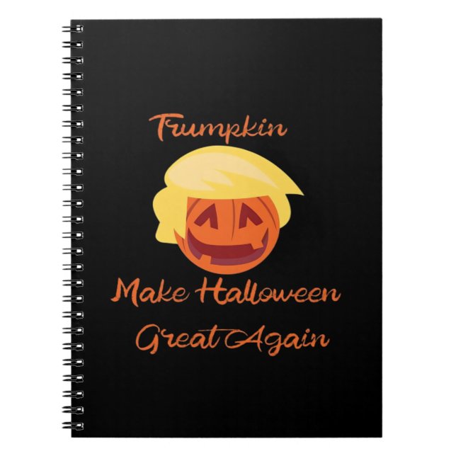 Trumpkin Pumpkin Halloween Design – Spooky Basic S Notebook (Front)