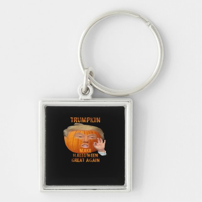 Trumpkin Pumpkin Make Halloween Great Again  Key Ring (Front)