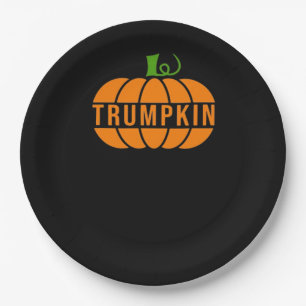 Trumpkin Pumpkin Paper Plate