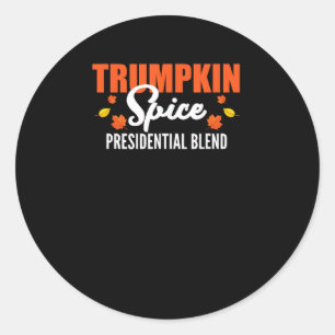 Trumpkin Spice Halloween Thanksgiving Funny Classic Round Sticker