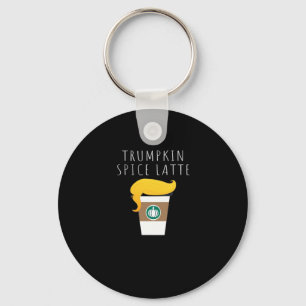 Trumpkin Spice Latte Funny Donald Joke Pumpkin Spi Key Ring