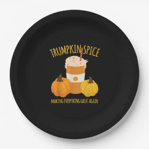 Trumpkin Spice Thanksgiving Making Everything Grea Paper Plate
