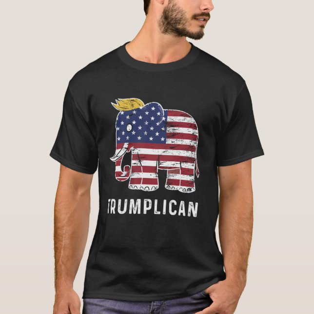 Trumplican Funny President Trump 2024 Political Re T-Shirt (Front)