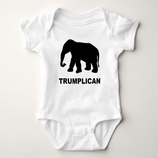 Trumplican popular Pro Donald Trump bold print Baby Bodysuit (Front)