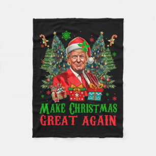 Trumpmas Make Christmas Great Again Santa Claus Do Fleece Blanket