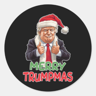 Trumpmas - Santa Claus Donald Trump  Classic Round Sticker