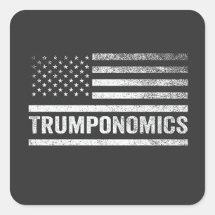 Trumponomics American Election Flag Trump Republic Square Sticker
