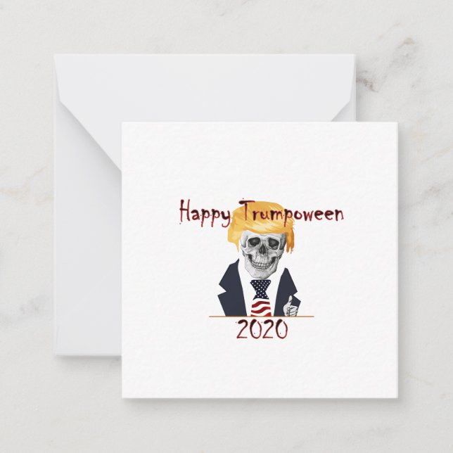 Trumpoween Flat Note Card (Front)