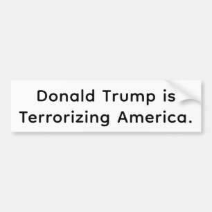 Trump's American Terror Hankamer Artjunkhaus Comic Bumper Sticker