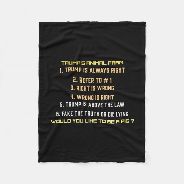 Trump's Animal Farm  Fleece Blanket (Front)