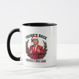 Trump's Back Christmas Is Great Again Santa Mug