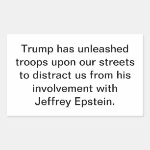 Trump's Epstein Distraction Hankamer Artjunkhaus Rectangular Sticker