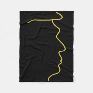 Trump's Golden Profile (large)  Fleece Blanket