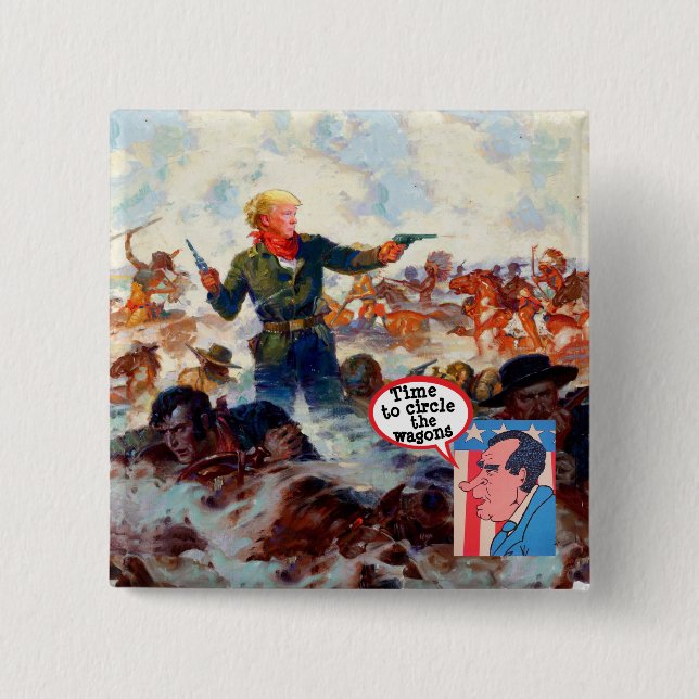 Trump's Last Stand 15 Cm Square Badge (Front)