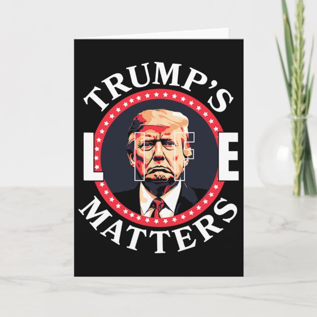 Trump's Life Problems Political Support For Donald Card (Front)