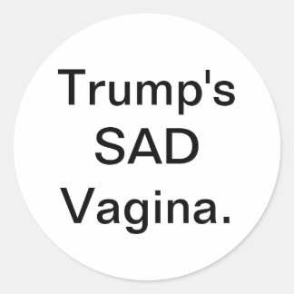 Trump's Sad Vagina Hankamer Artjunkhaus Comic Art Classic Round Sticker