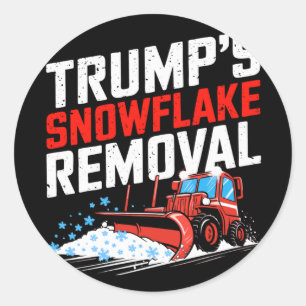 Trump's Snowflake Removal Bold Conservative Statem Classic Round Sticker
