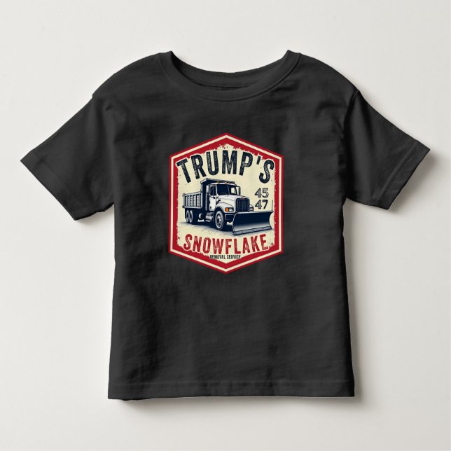 Trump's Snowflake Removal Service Funny Christmas Toddler T-Shirt (Front)
