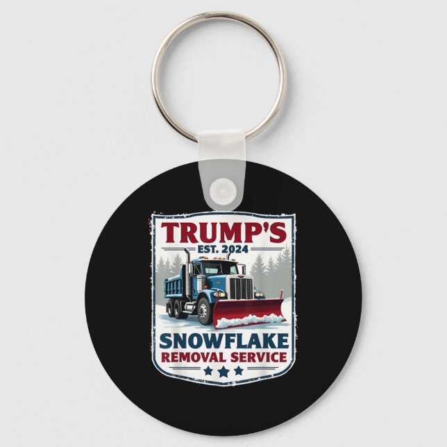 Trumps Snowflake Removal Service Funny Trump 2024  Key Ring (Front)