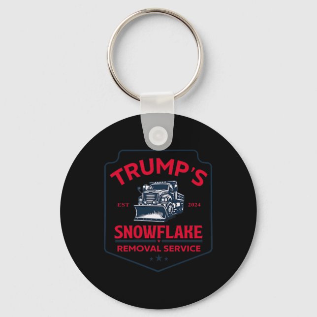 Trump's Snowflake Removal Service Funny Trump 2024 Key Ring (Front)