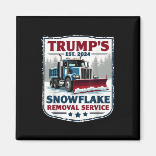Trumps Snowflake Removal Service Funny Trump 2024 Magnet