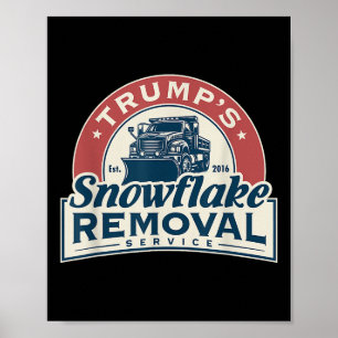 Trumps Snowflake Removal Service Funny Trump 2024 Poster