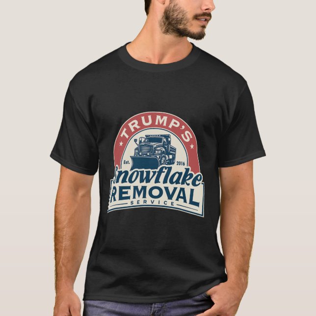 Trump's Snowflake Removal Service Funny Trump 2024 T-Shirt (Front)
