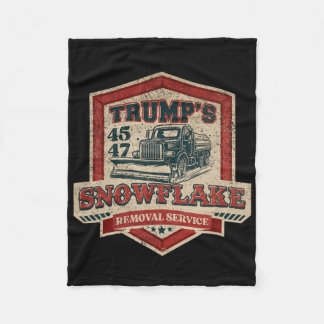 Trump's Snowflake Rmoval Service Funny Trump Chris Fleece Blanket