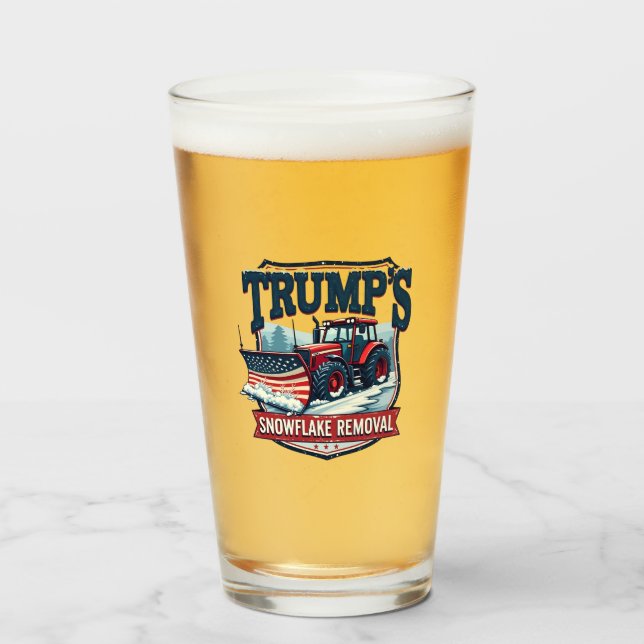 Trump's Snowflake Rmoval Service Inauguration Day  Glass (Front Filled)