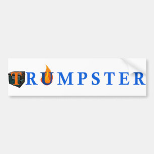 Trumpster Sticker For Dumpsters--White