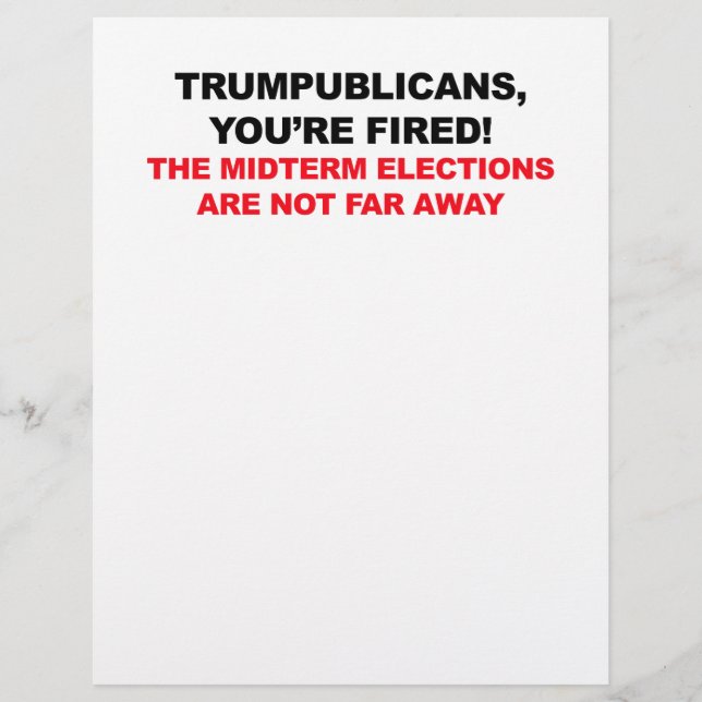 TRUMPUBLICANS, YOU'RE FIRED! (Front)
