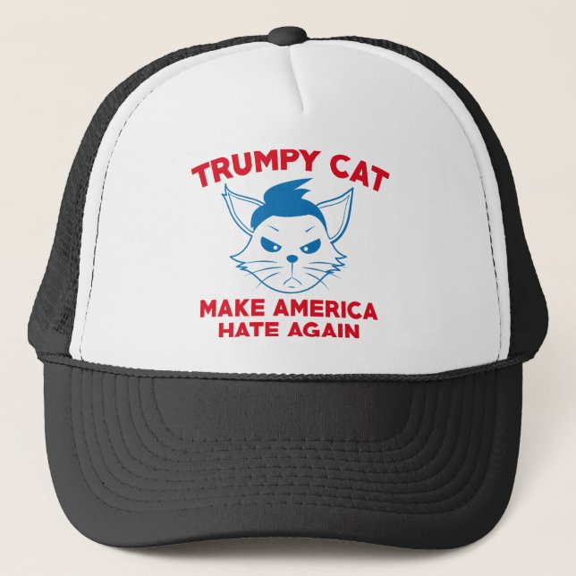Trumpy Cat Trucker Hat (Front)