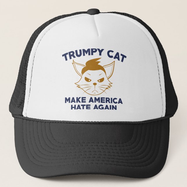 Trumpy Cat Trucker Hat (Front)