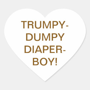 TRUMPY-DUMPY DIAPER-BOY Hankamer Artjunkhaus Yummy Heart Sticker